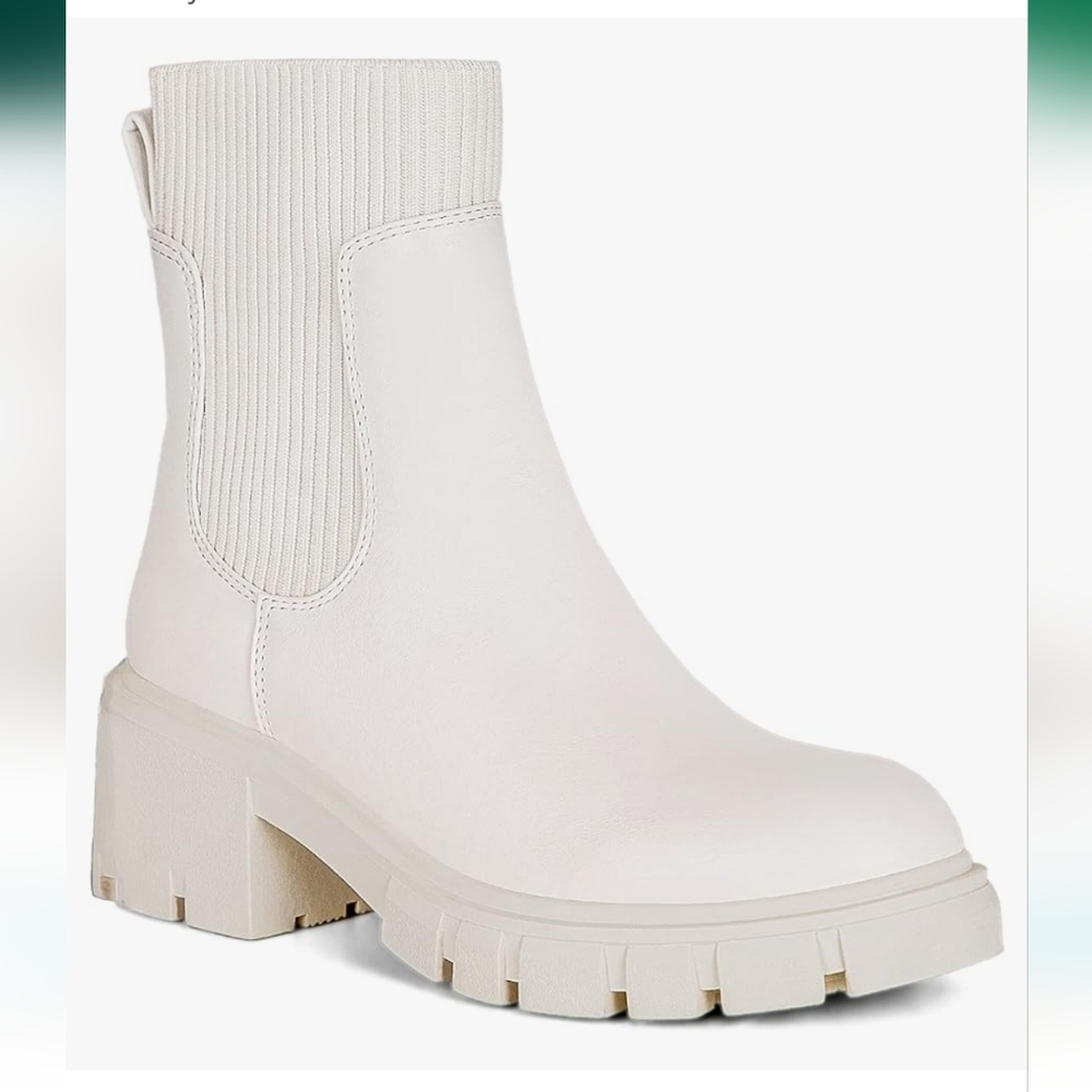 White Chelsea Boots